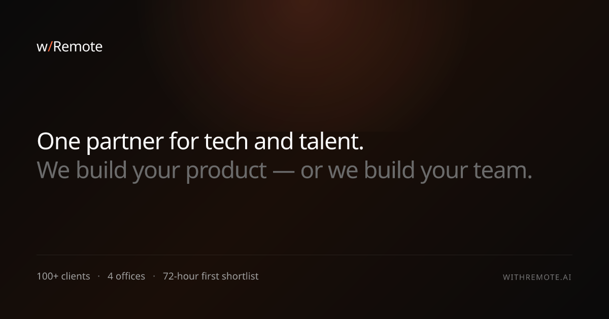 withRemote — Engineering teams & product builds