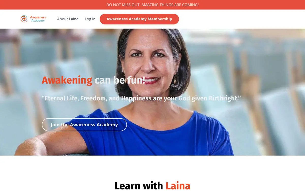 The Awareness Academy website
