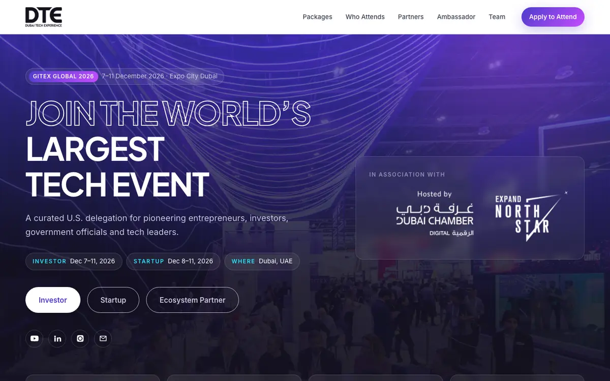 Dubai Tech Experience website