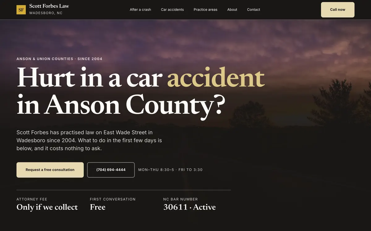 Scott Forbes Law website